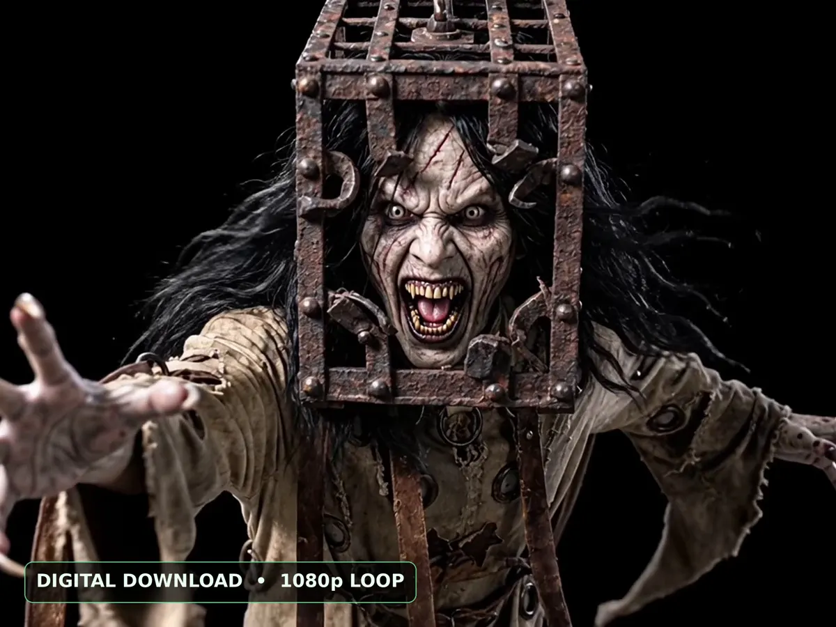 Caged Asylum Ghoul window projection preview