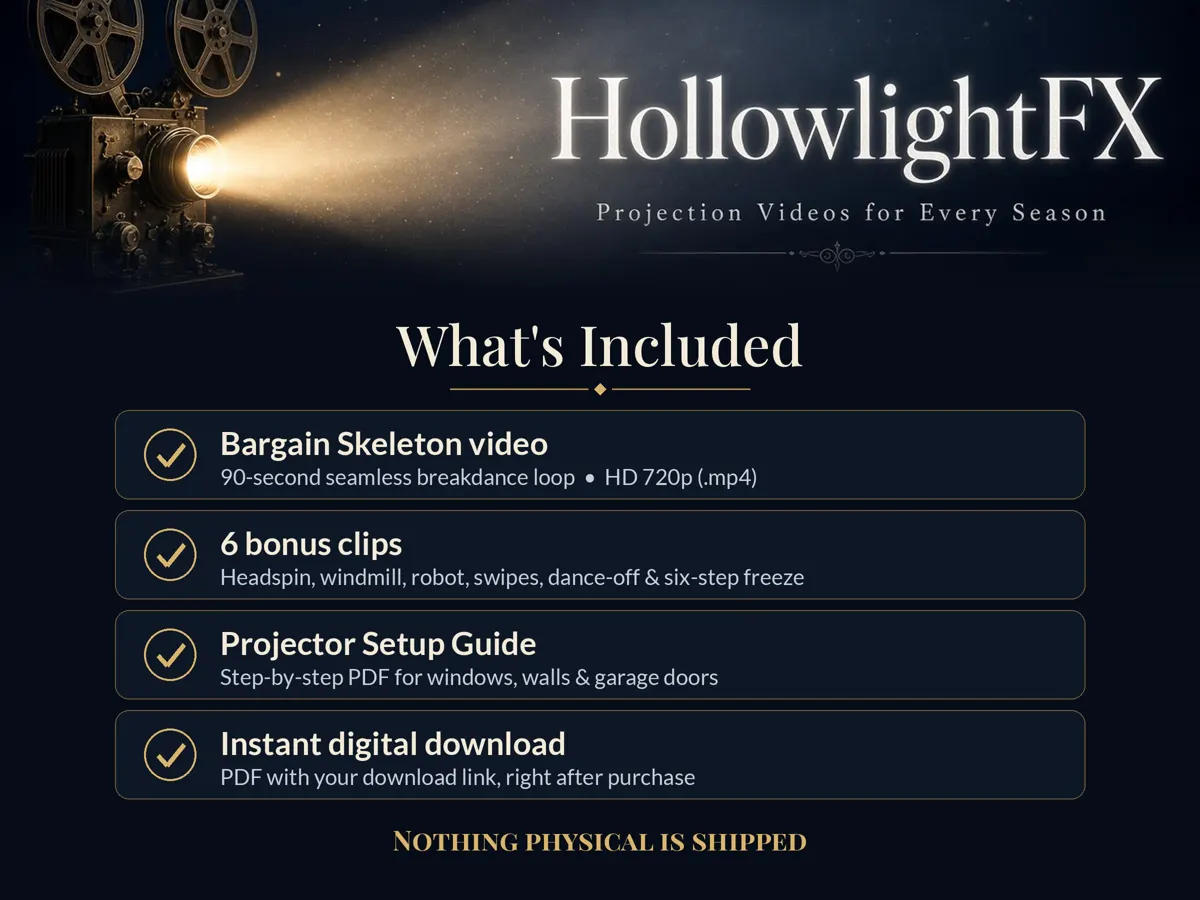 Bargain Skeleton: Breakdancing Skeleton Projection listing image 2